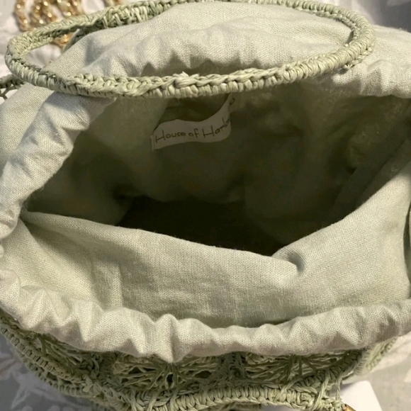 House of Harlow 1960 Rattan Woven Bucket Bag Nwt - Picture 12 of 13